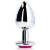Ouch! Bijou anal Heart Gem S 6 x 2.6cm Argenté-Rose